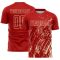 Custom Red Cream Splash Sublimation Soccer Uniform Jersey
