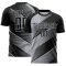 Custom Black Gray Line Sublimation Soccer Uniform Jersey