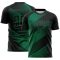 Custom Black Kelly Green Line Sublimation Soccer Uniform Jersey